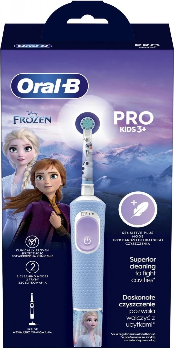 Brushë elektrike Oral-B Pro Kids 3+ Frozen, blu