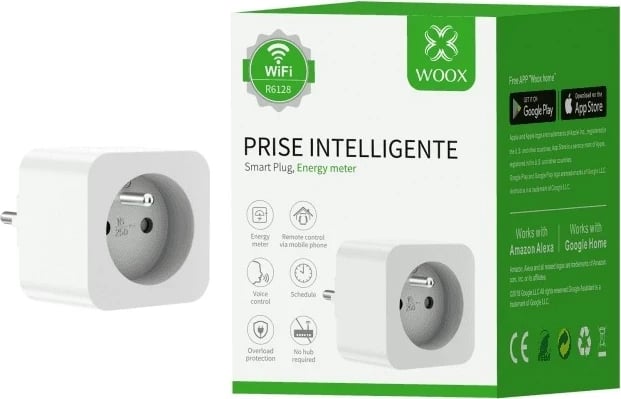 Priza inteligjente WOOX R6128, me WiFi dhe matës të energjisë, 16A