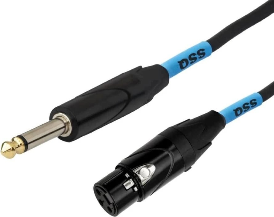 Kabel SSQ XZJM2, Jack mono - XLR femra, 2 metra, zi