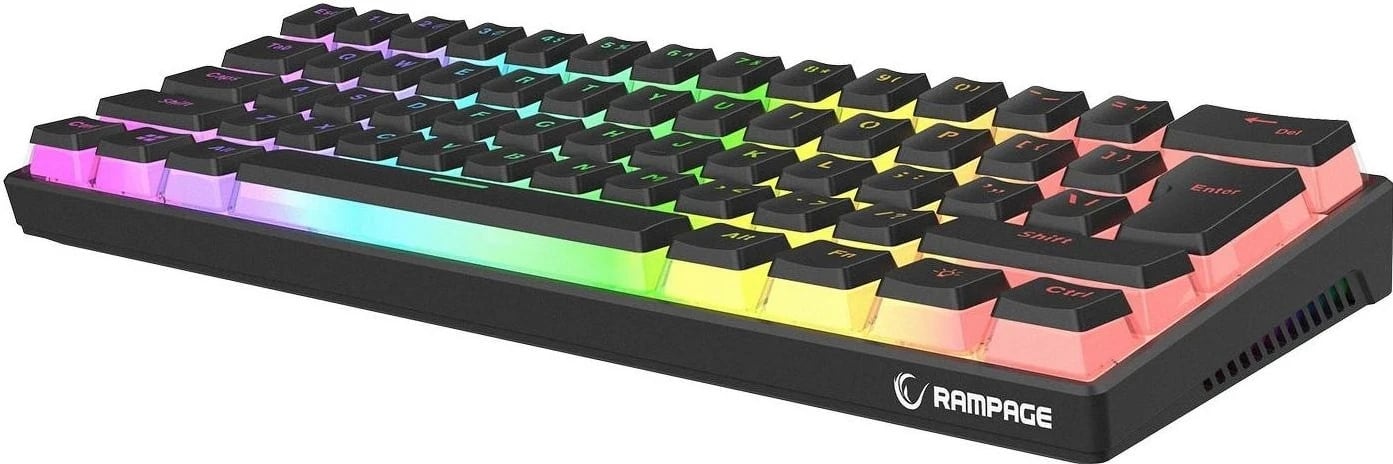 Tastierë mekanike Rampage RADIANT K11 RGB, e zezë