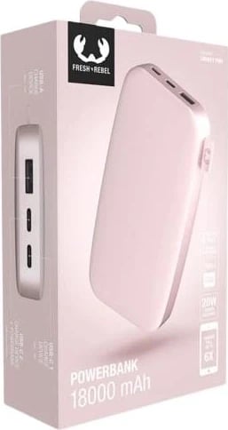 Powerbank Fresh'n'Rebel 18000 mAh USB-C PD 20W smokey pink