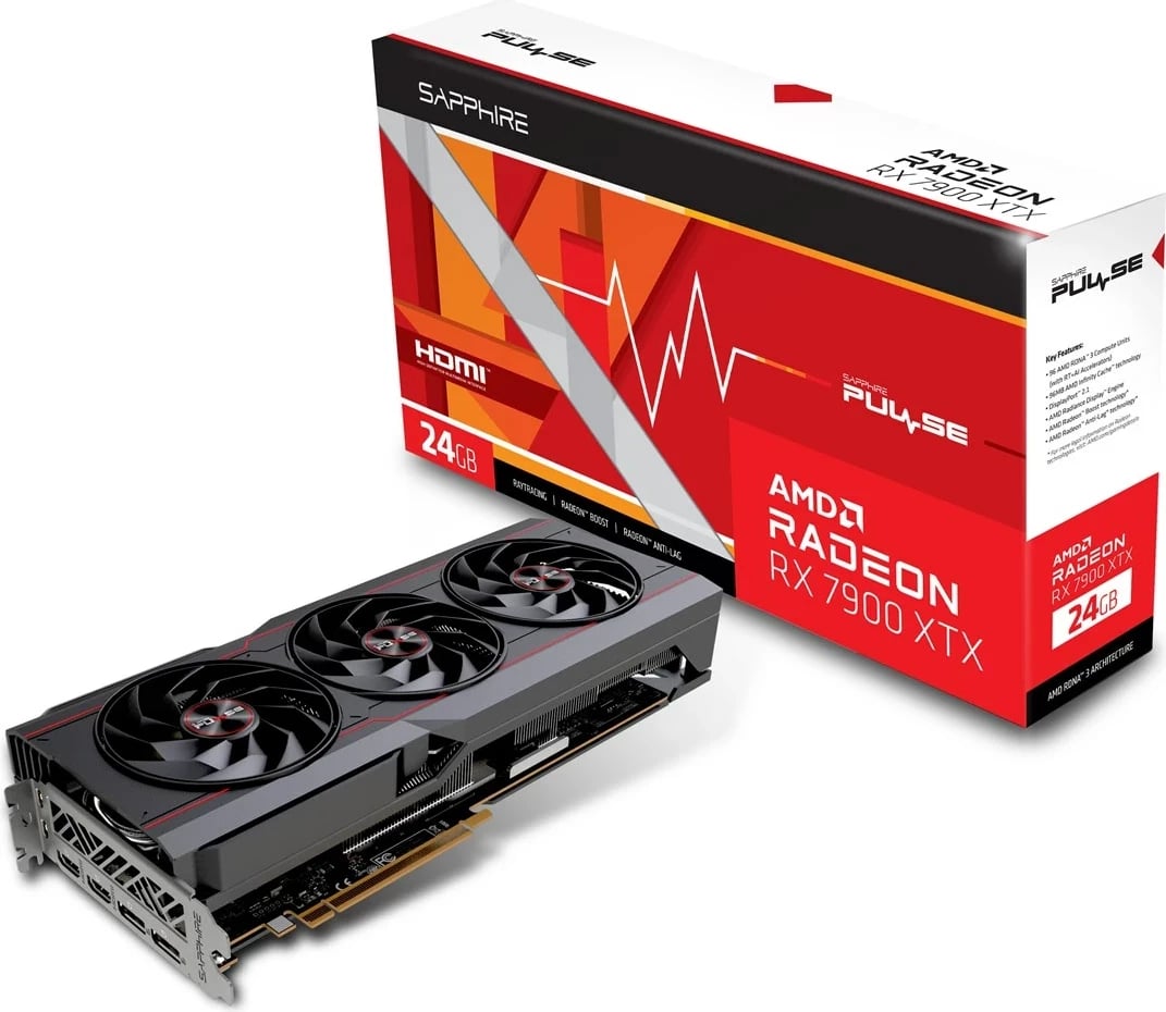 Kartelë grafike Sapphire PULSE Radeon RX 7900 XTX 24 GB GDDR6, e zezë