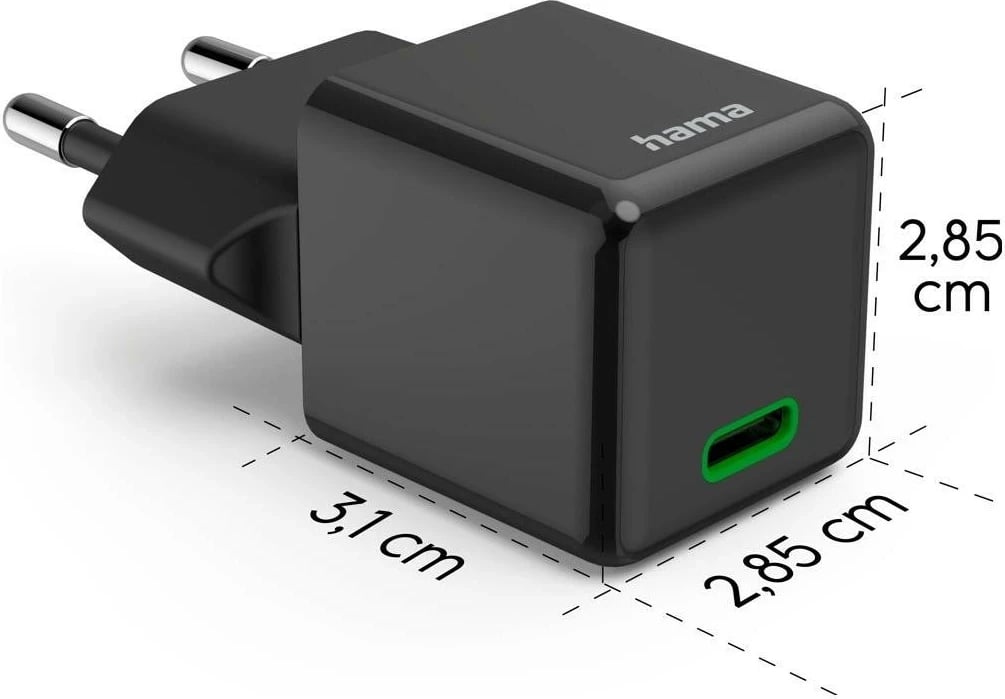 Karikues Hama Supermini GaN 30W PD/QC 1x USB-C i zi