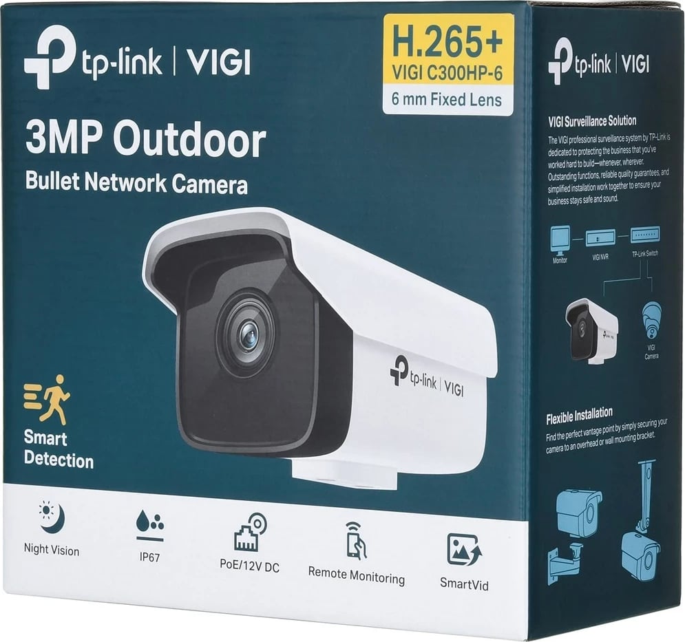 Kamerë rrjeti TP-LINK VIGI 3MP, Bullet, e bardhë