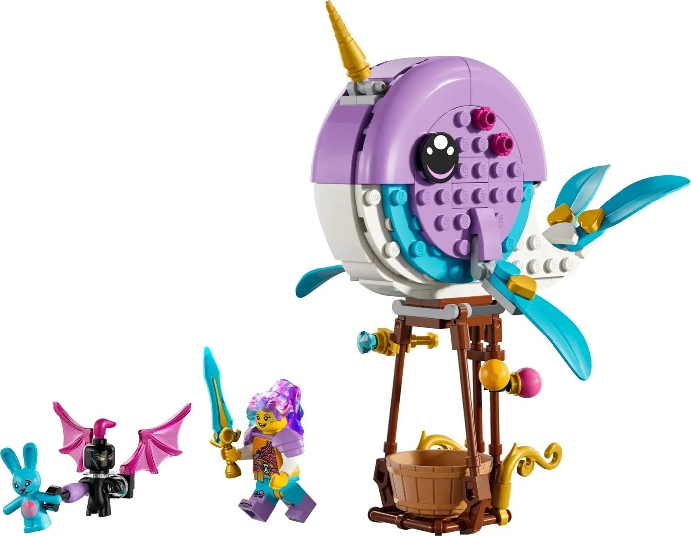 Set LEGO DREAMZZZ 71472, Balonë me ajër të nxehtë Narval, 156 pjesë