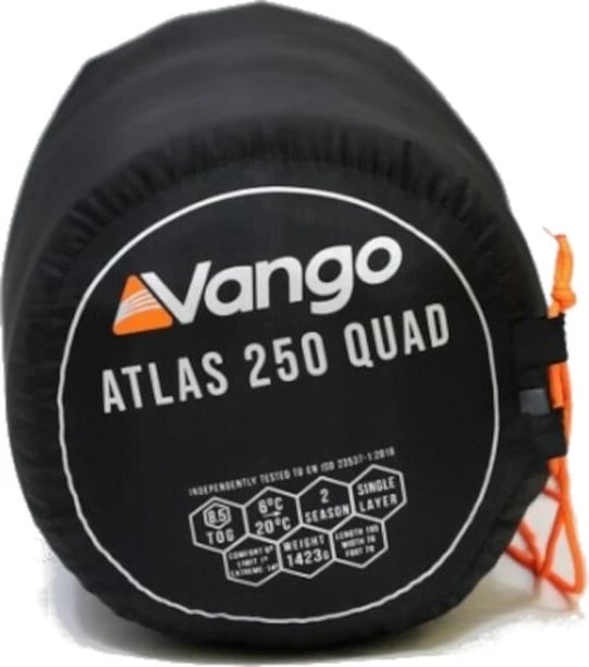 Thes gjumi Vango Atlas 250 Quad, Poliester, E zezë