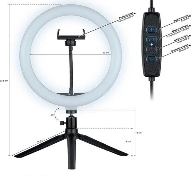 Dritë Rreth Tracer me stativ 9cm