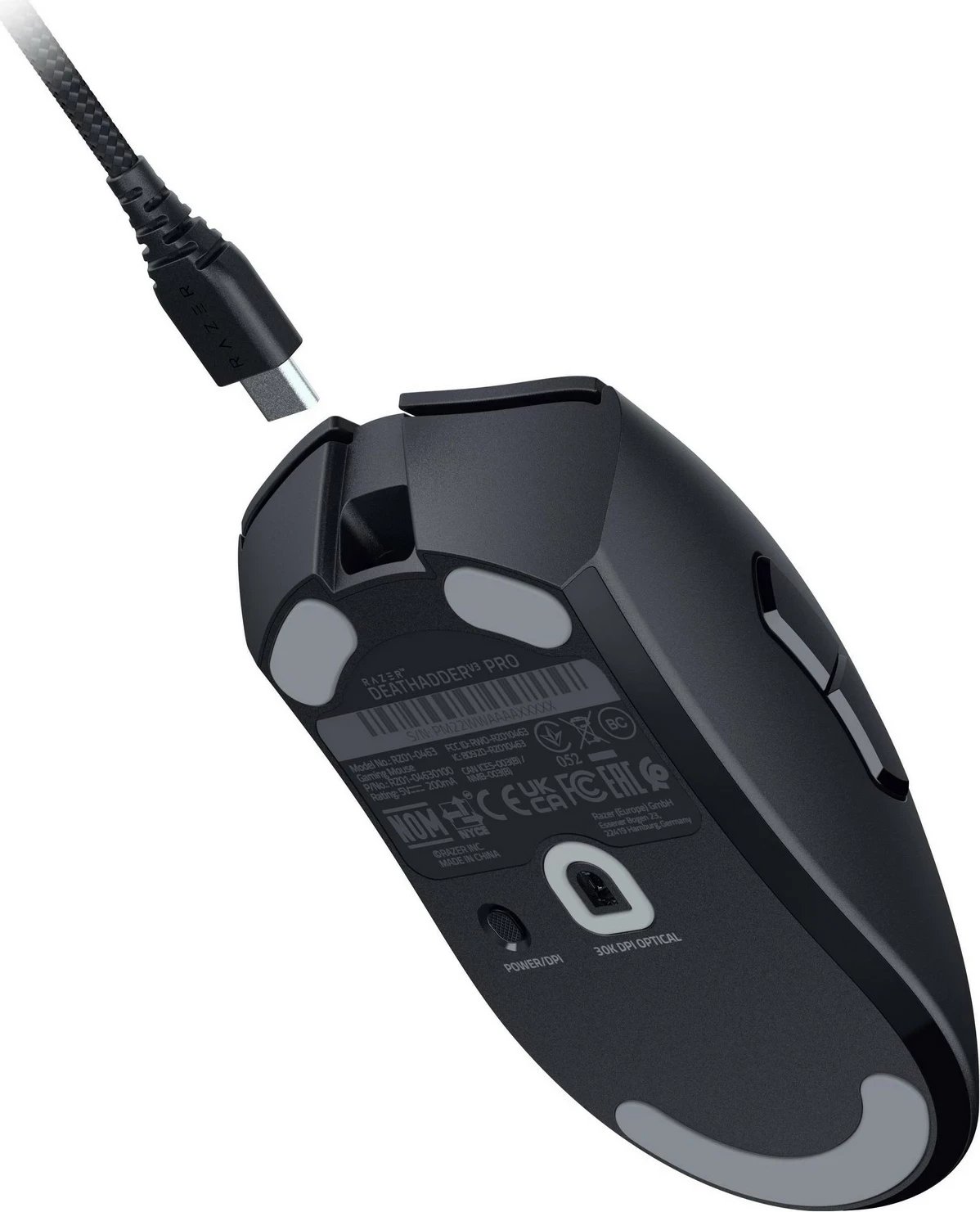 Maus Razer DeathAdder V3 Pro, HyperPolling Dongle, i zi