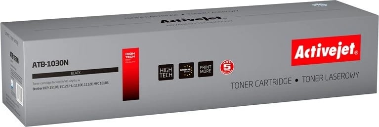 Toner zëvendësues Activejet ATB-1030N për printer Brother, i zi