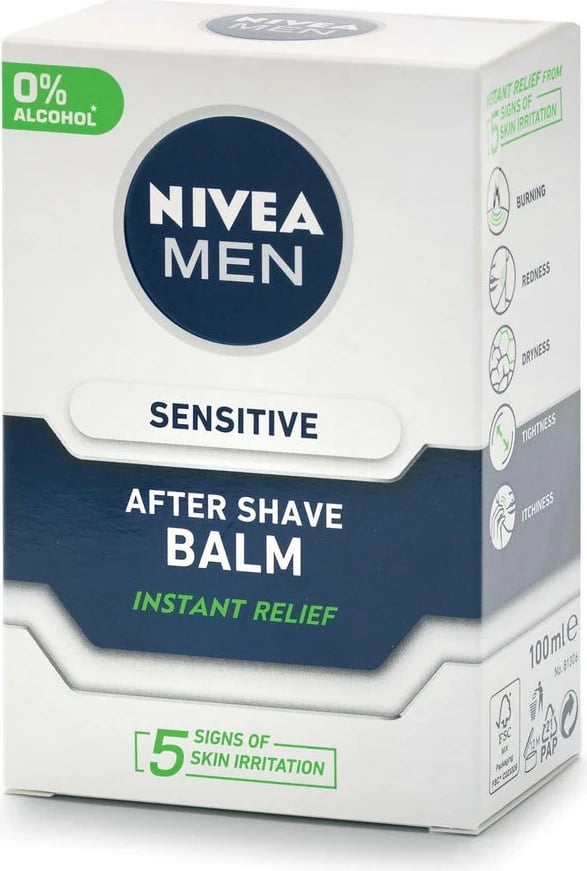 Balsam pas rrojes Nivea, Sensitive After Shave Balm Instant Relief, 100ml