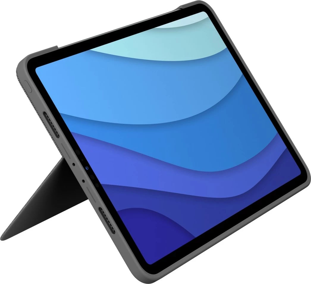 Mbështjellës me tastierë Logitech Combo Touch për iPad Pro 11-inch (1st, 2nd, 3rd dhe 4th gen), QWERTZ, Gjermanisht, Trackpad, Gri Oxford