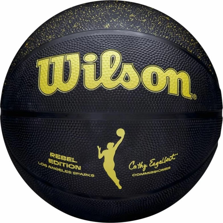 Top basketbolli Wilson, zi dhe verdhë