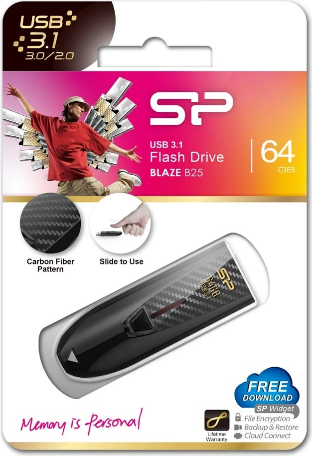 USB Silicon Power Blaze B25, USB 3.2, 64GB, i zi 