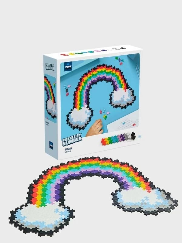 Puzzle bllok Plus-Plus Rainbow, 500 copë, Shumëngjyrësh