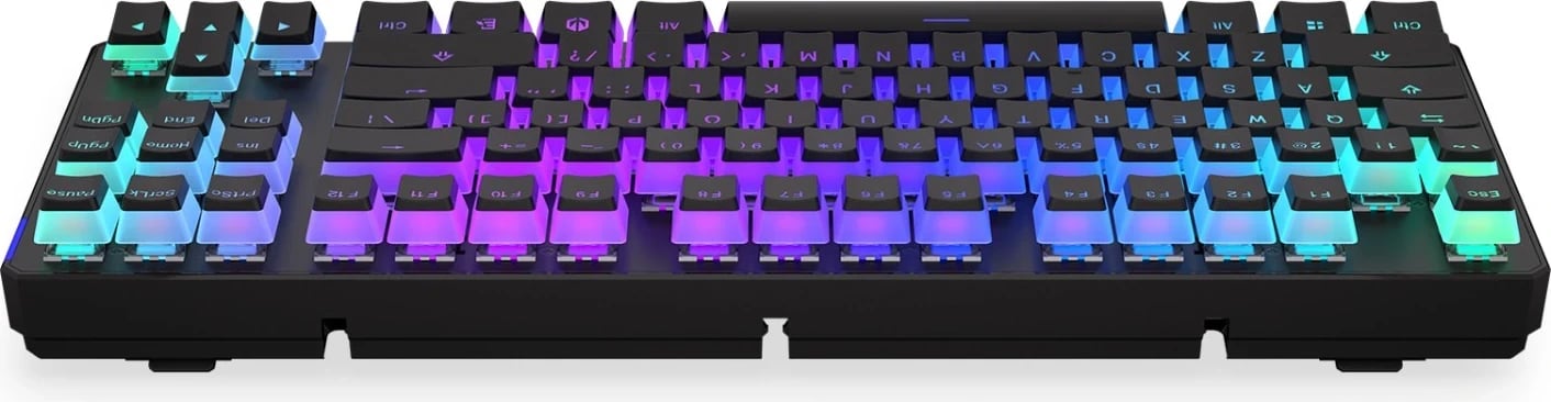 Tastierë Wireless ENDORFY Thock TKL me Ngjyra RGB dhe Pudding të Kuqe