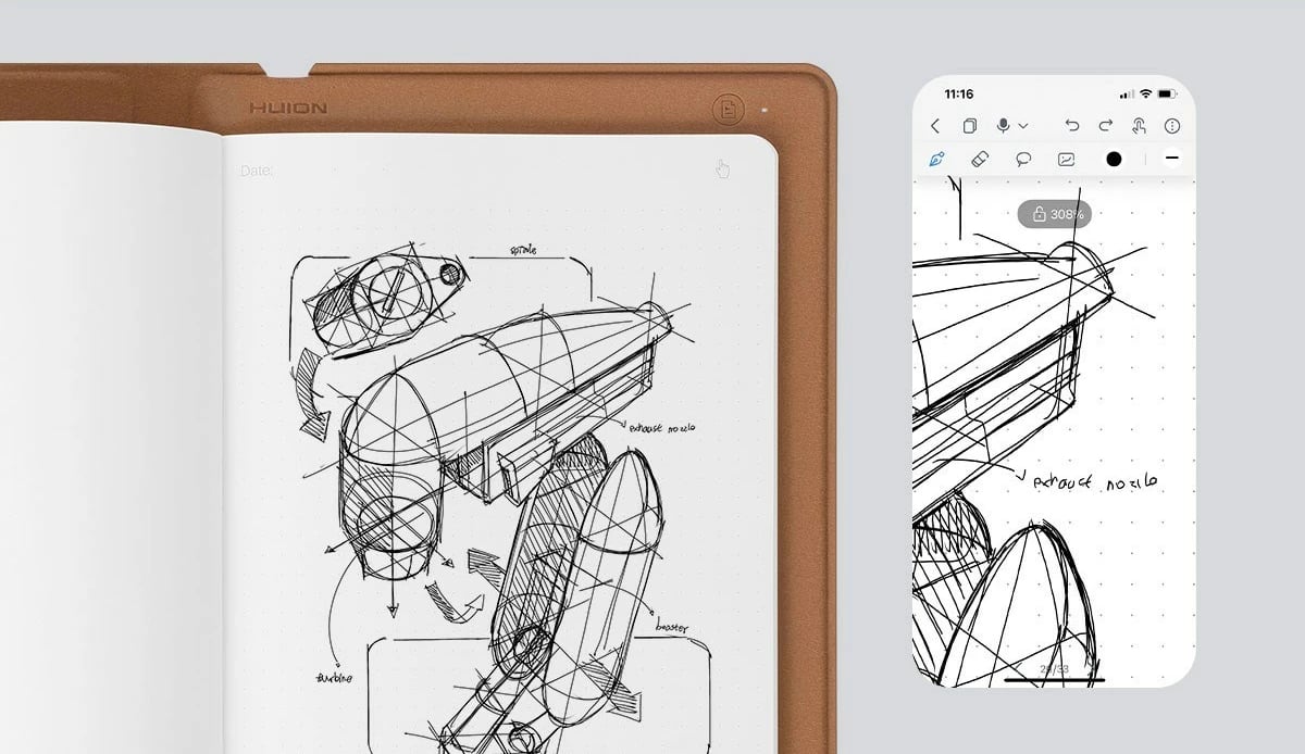 Tablet grafik Huion Note X10, ngjyrë bronzë