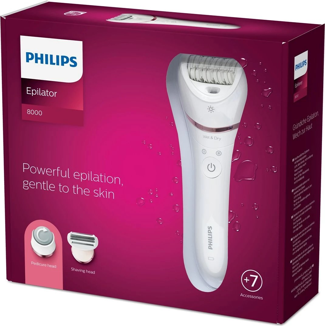 Epilator i lagësht dhe i thatë për këmbë, trup dhe këmbë, Philips BRE 730/10 