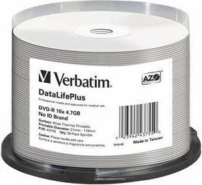 DVD-R Verbatim DataLifePlus, 4.7 GB, 50 copë