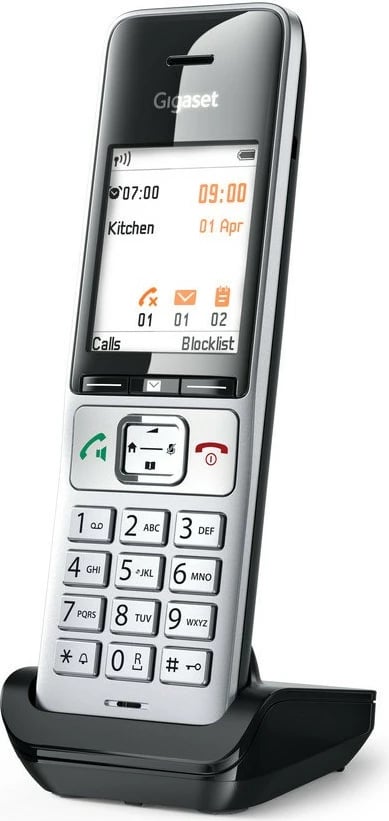 Telefon Gigaset COMFORT 500HX, Analog/DECT, Black, Silver