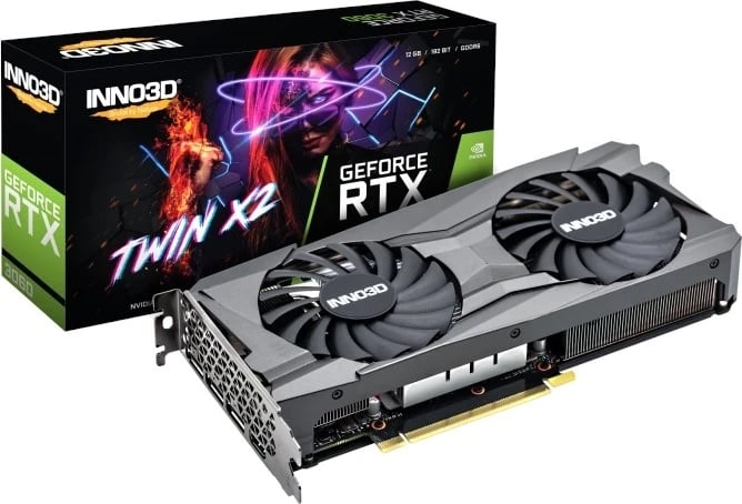 Kartë grafike Inno3D GeForce RTX 3060 Twin X2 LHR,12GB GDDR6