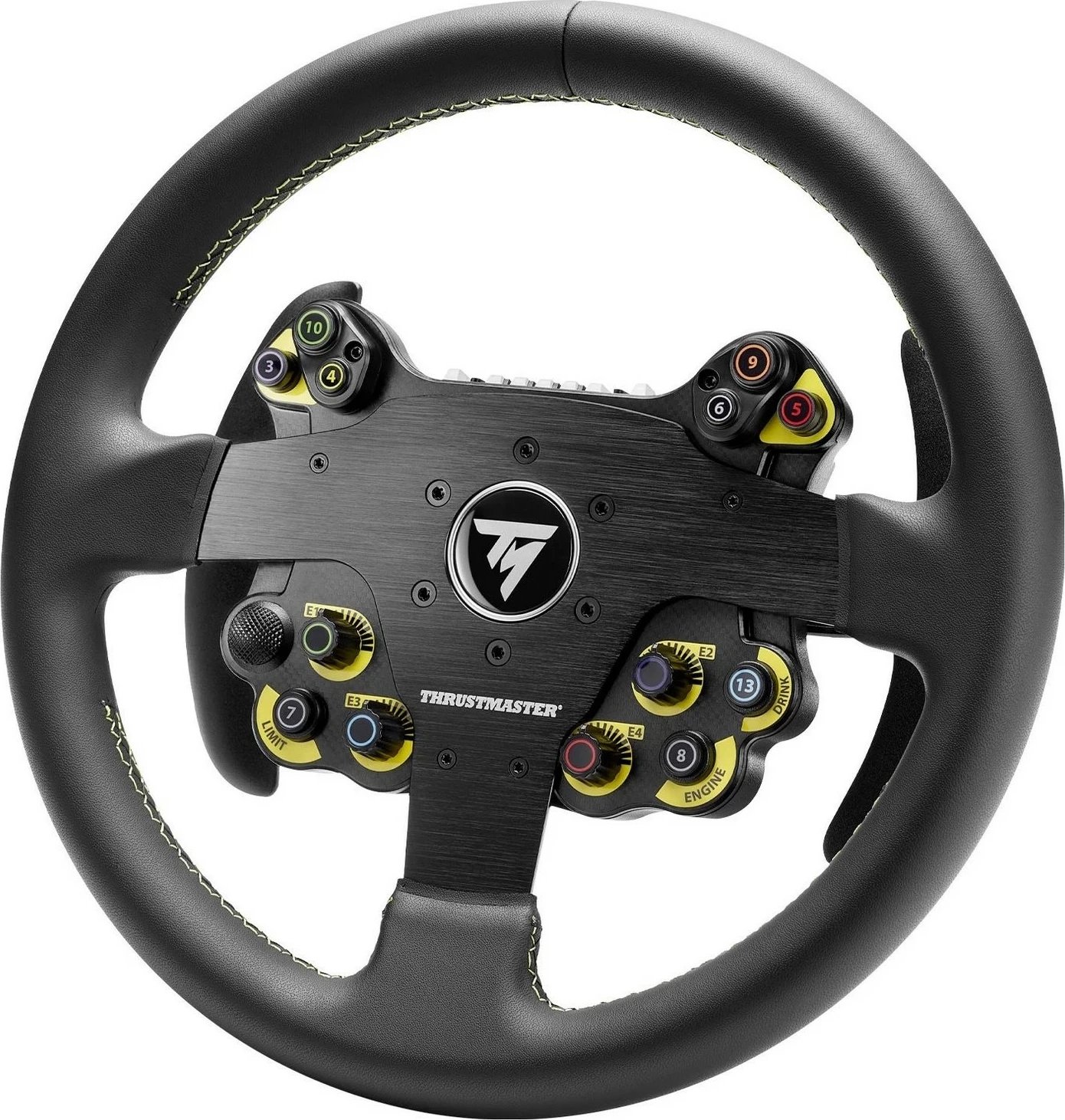 Timoni Thrustmaster EVO Racing 32R Leather, PC/PS4/Xbox One/Series X/PS5/Series S, e zezë-verdhë