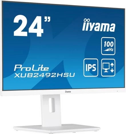 Monitor iiyama XUB2492HSU-W6, 60.5 cm (23.8"), 1920 x 1080 pixels, Full HD, LED, 0.4 ms, Bardhë