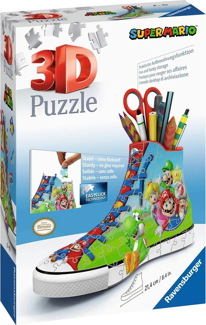 Puzzle 3D Ravensburger Super Mario Sneaker, 108 pjesë