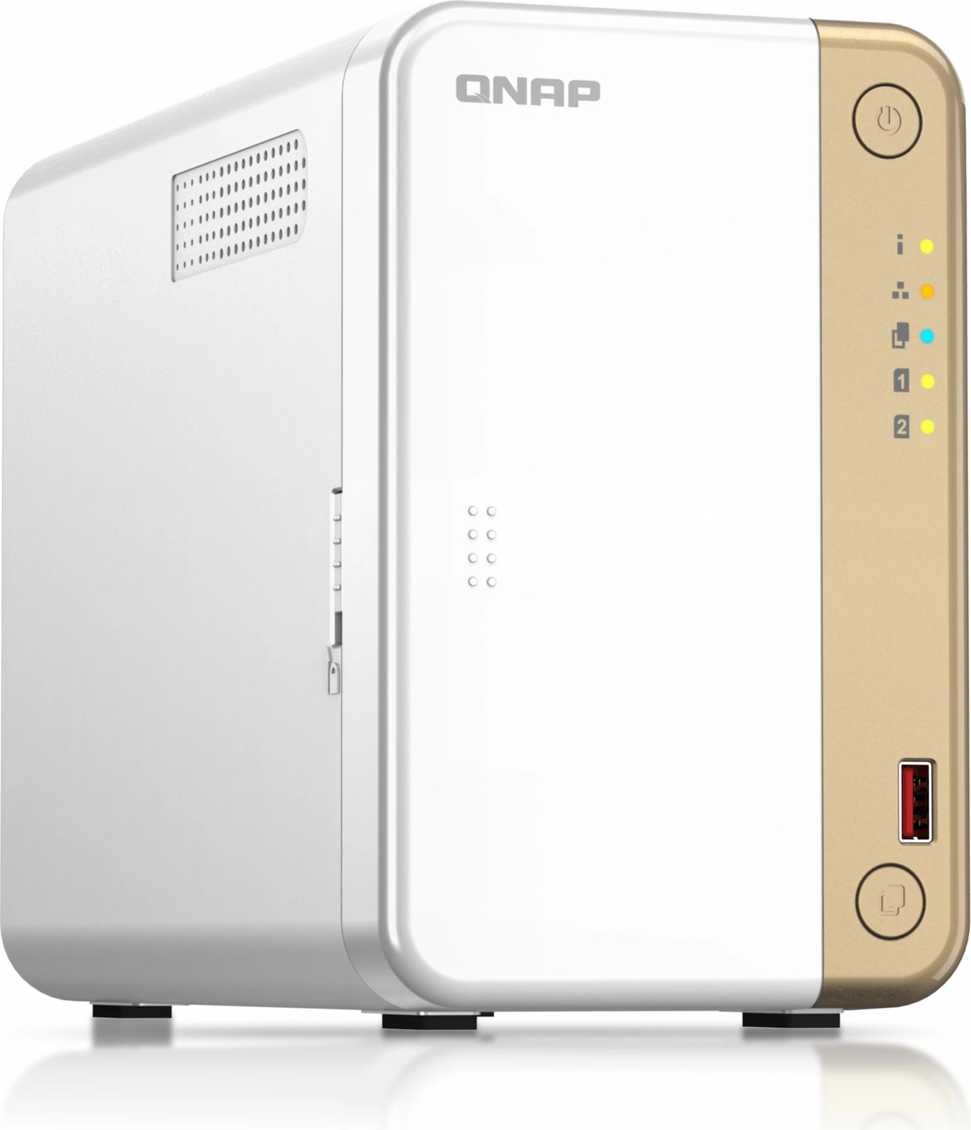 NAS QNAP TS-262, Intel® Celeron®, N4505, Gold, White