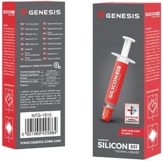 Pasta termale GENESIS Silicon 851, 0.5 g, Gri