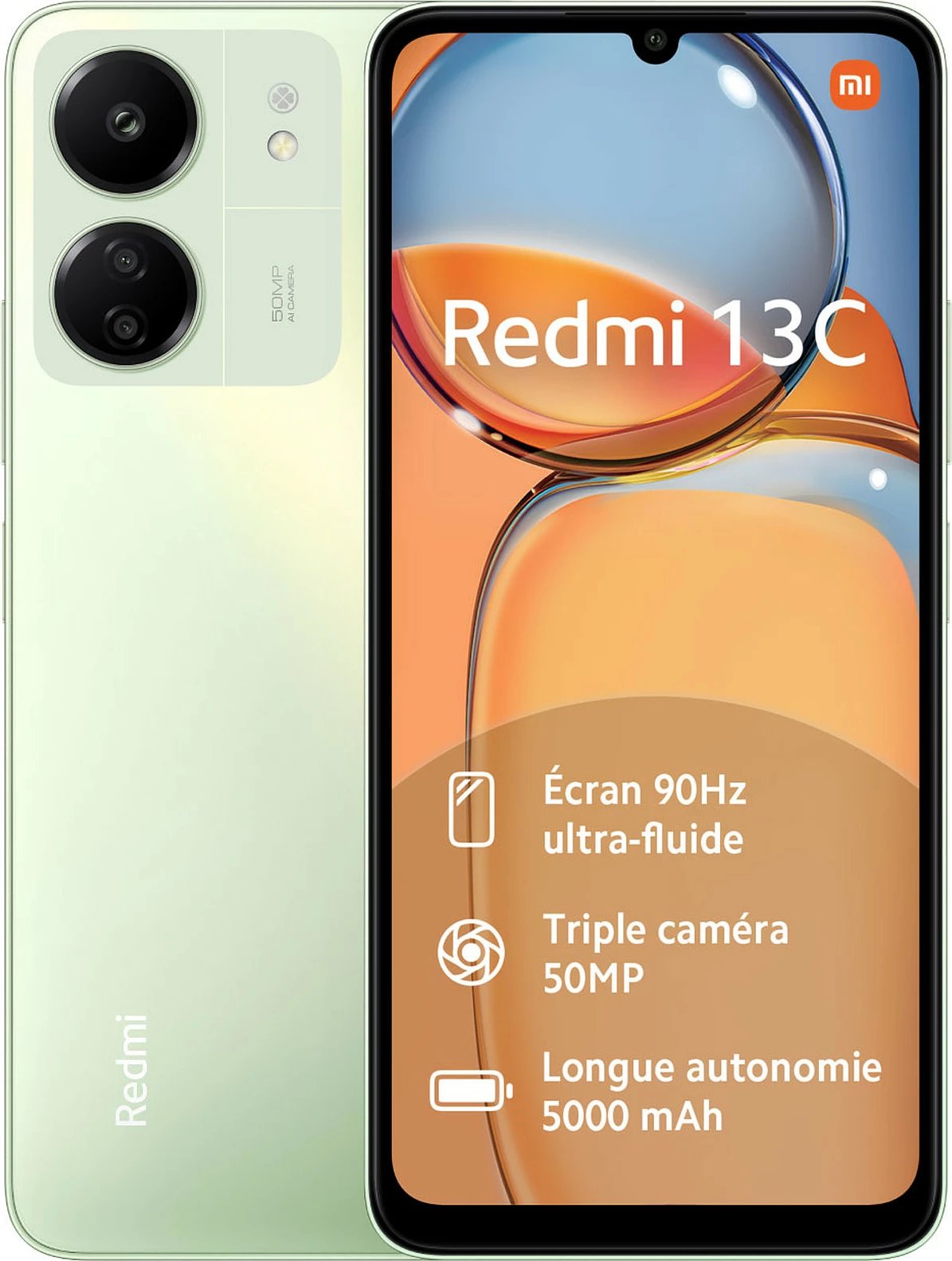 Celular Xiaomi Redmi 13C (NFC), 6.74”, 128GB, i gjelbër