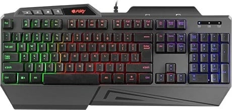 Tastierë gaming FURY NFU-1697, USB, Membranë, RGB LED, E zezë