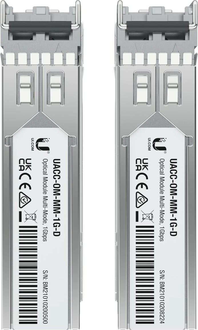 Modul fibër optike Ubiquiti UACC-OM-MM-1G-D-2, 1250 Mbit/s, SFP, LC, çelik inox