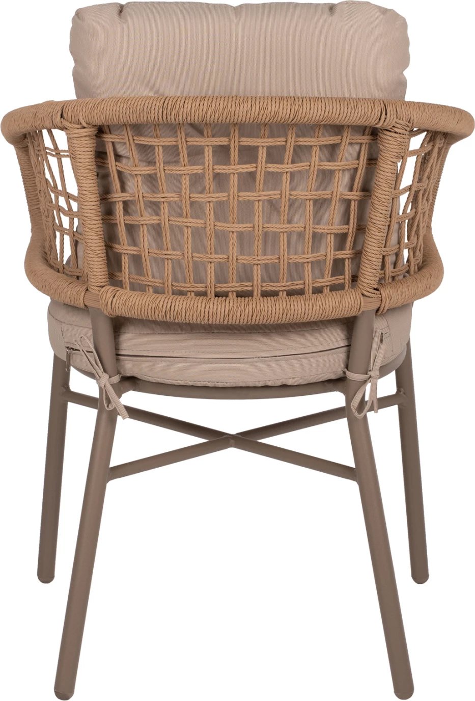 Karrige alumini mocha profesionale rattan & jastëkë bezhë FH5863.02 60x56x84 cm.