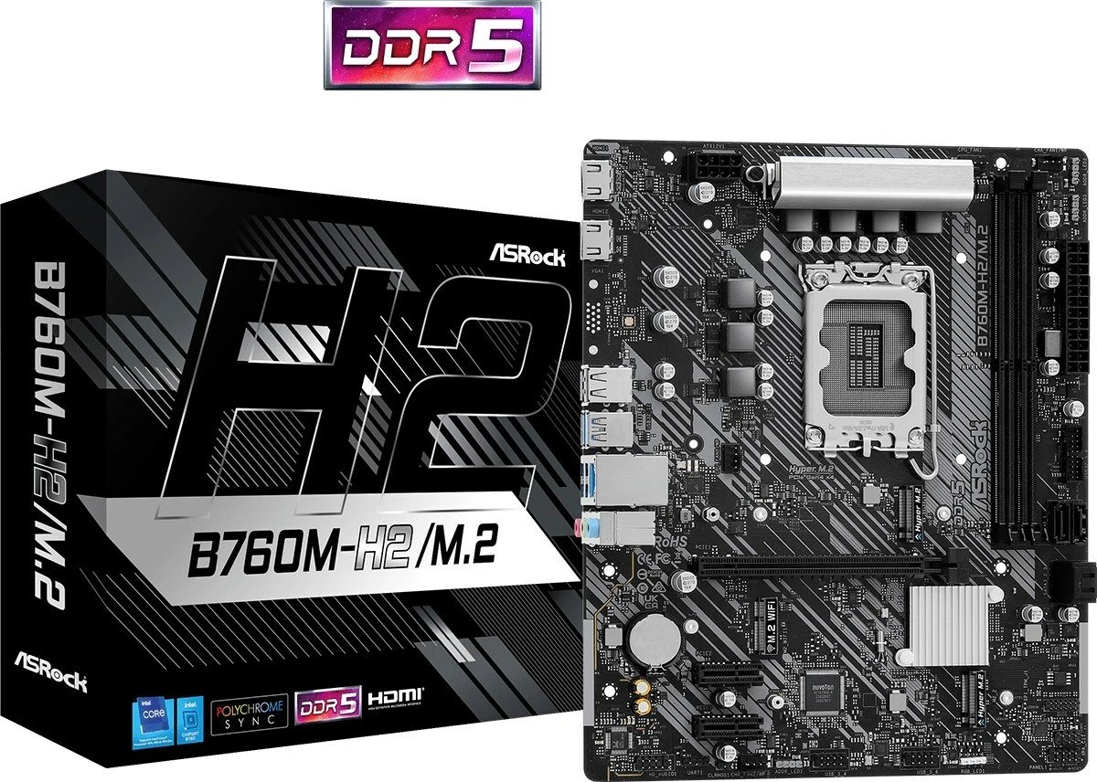 Pllakë amë ASRock B760M-H2/M.2