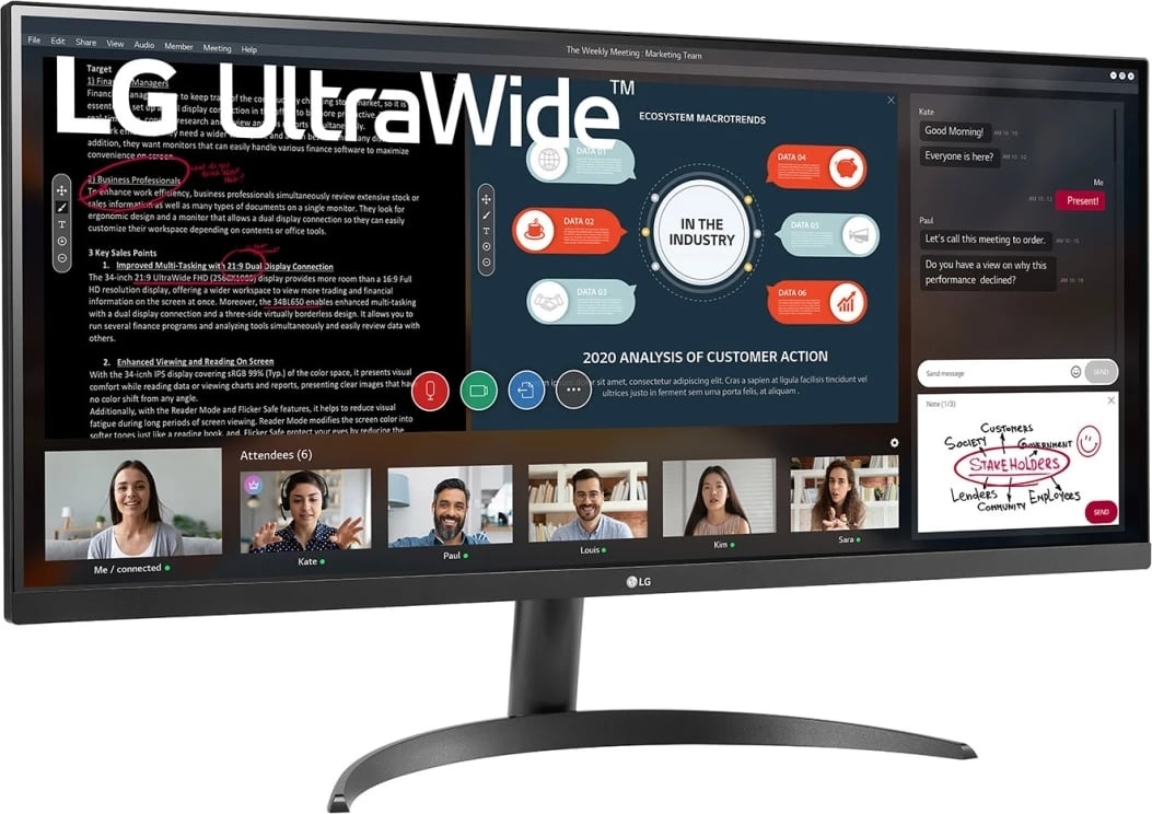 Monitor LG Ultrawide, 34" LED, 75Hz, i zi 