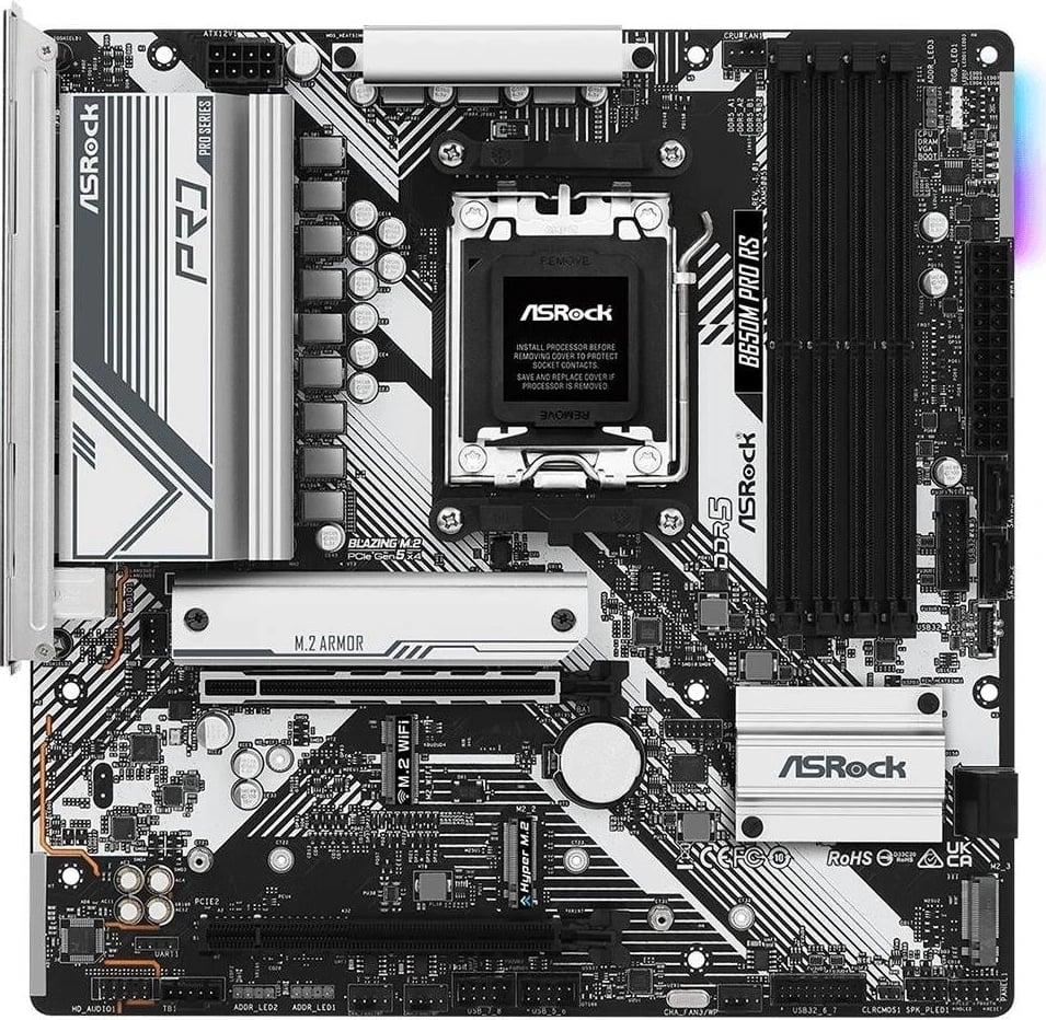 Pllakë amë ASRock B650M Pro RS, Socket AM5, Chipset B650, DDR5