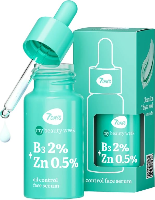 Serum 7days Oil Control B3 2% + ZN 0.5%, 20ml