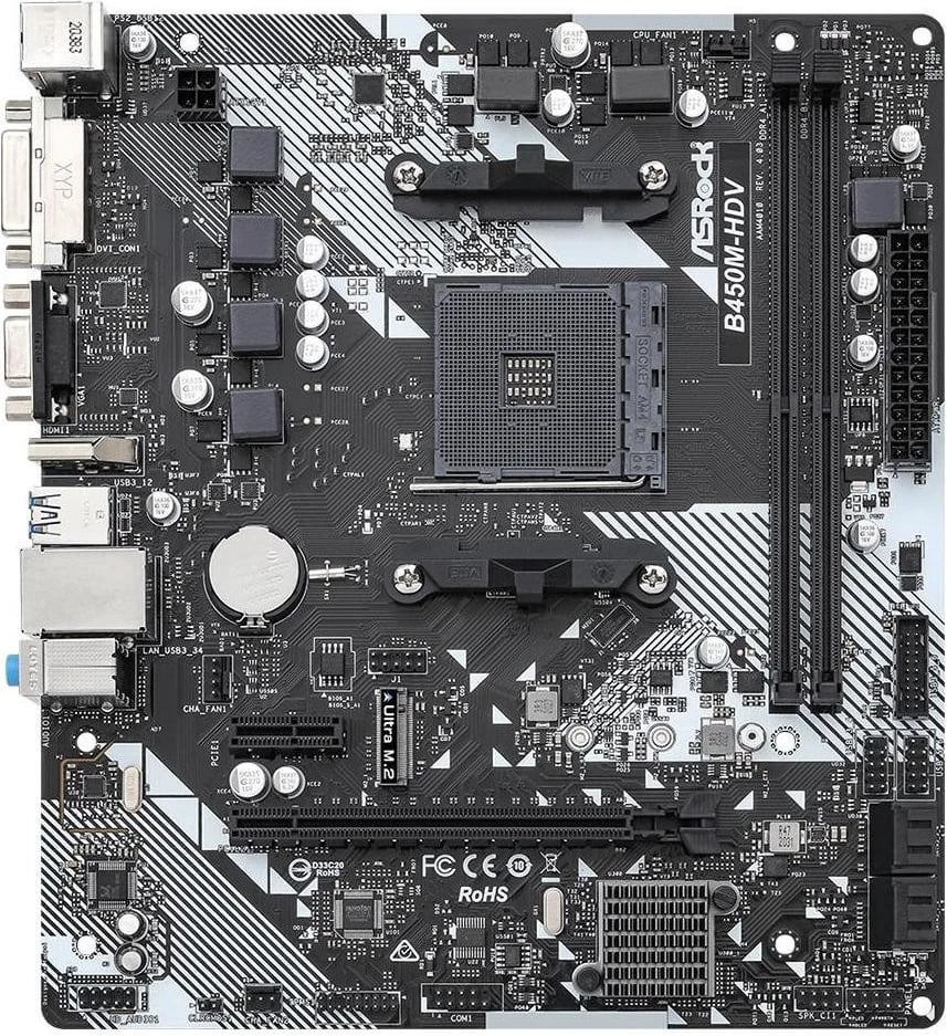 Plaka amë, ASRock, B450M-HDV R4.0