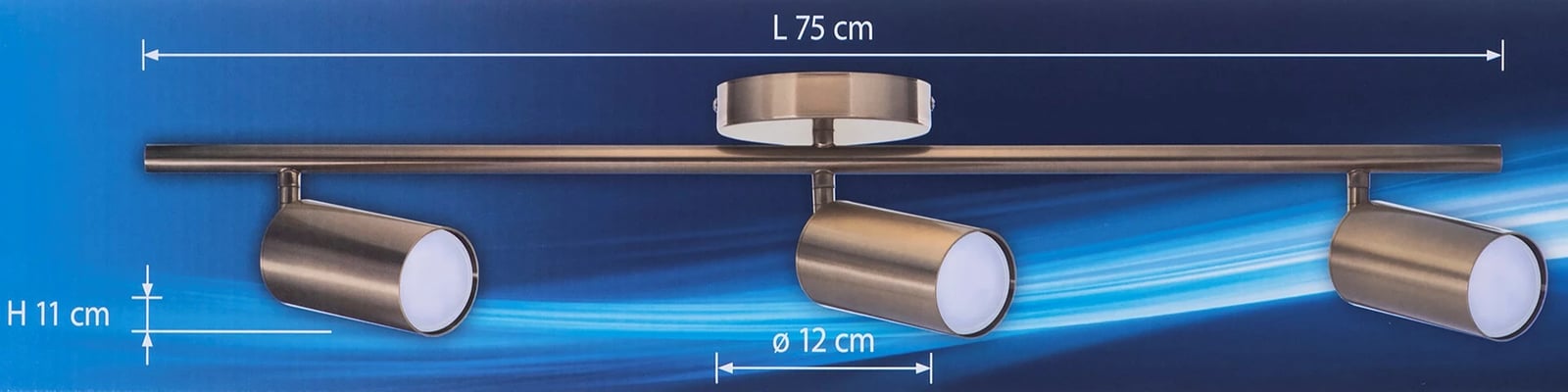 Llambë e trefishtë tavani Activejet, ari