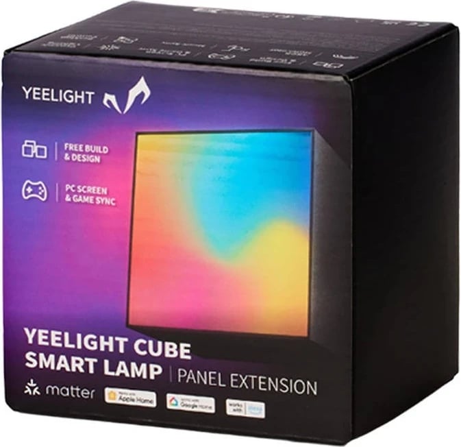 Llambë LED për lojtarë Yeelight Smart Cube Light Panel, e zezë