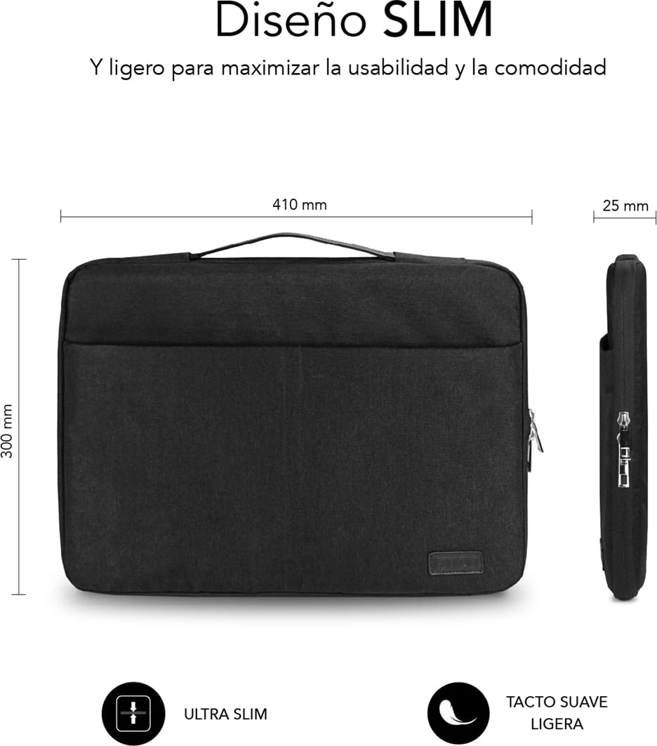 Mbështjellës laptopi SUBBLIM Elegant 15,6" i zi SUB-LS-0TS0100