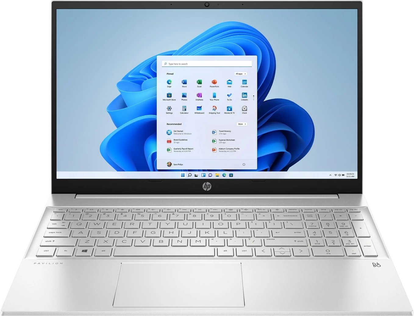 Laptop HP Pavilion 15-eh1318nw, 15.6", AMD Ryzen™ 7 5700U, 12 GB RAM, 512 GB SSD, Silver