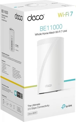 Mesh system TP-Link Deco BE65, Wi-Fi 7, Bardhë