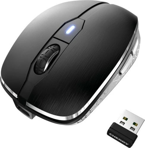 Maus Cherry MW 8C ADVANCED, Ambidextrous, Optical, RF Wireless + Bluetooth, 3000 DPI, Black, Grey