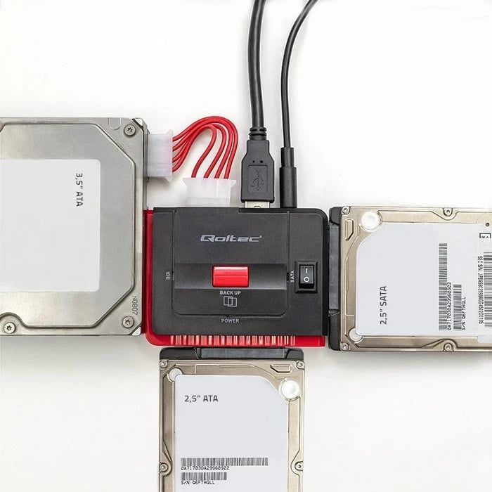 Adapter Qoltec USB 3.0 në IDE/SATA III