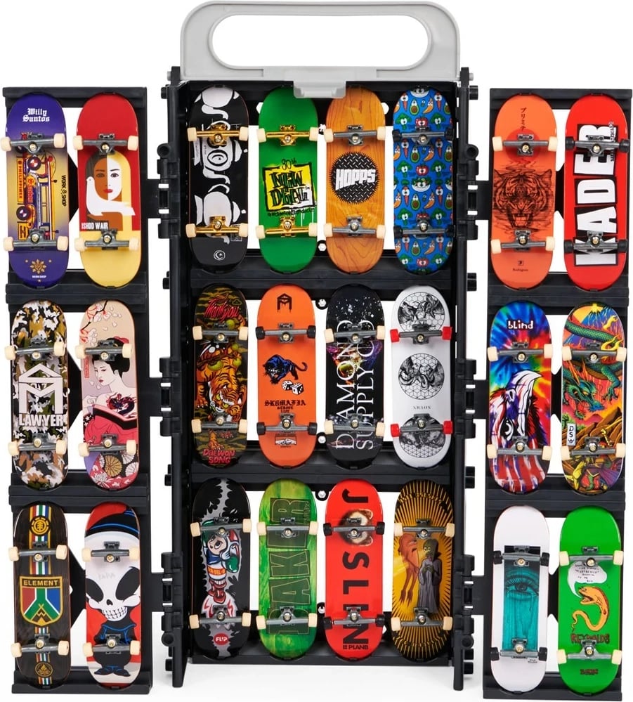 Set rampë dhe mbajtëse Tech Deck Play and Display me fingerboard ekskluziv