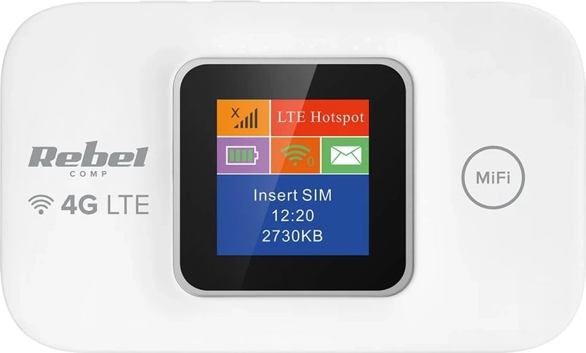 Router pa tel Rebel RB-0701, Single-band (2.4 GHz) 3G 4G, i bardhë