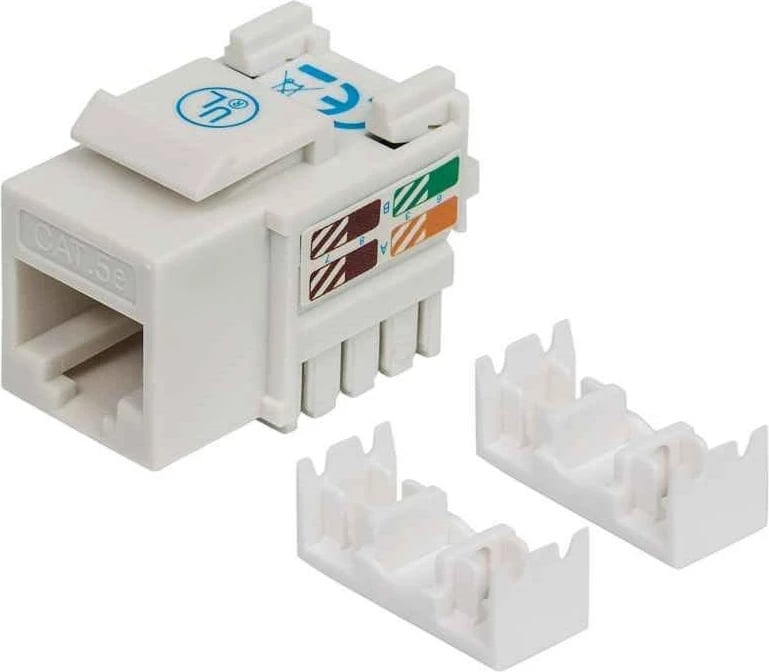 Keystone Jack Intellinet, Cat5e, UTP, Bardhë