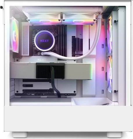 Kasë NZXT H5 Flow RGB, Midi Tower, e bardhë