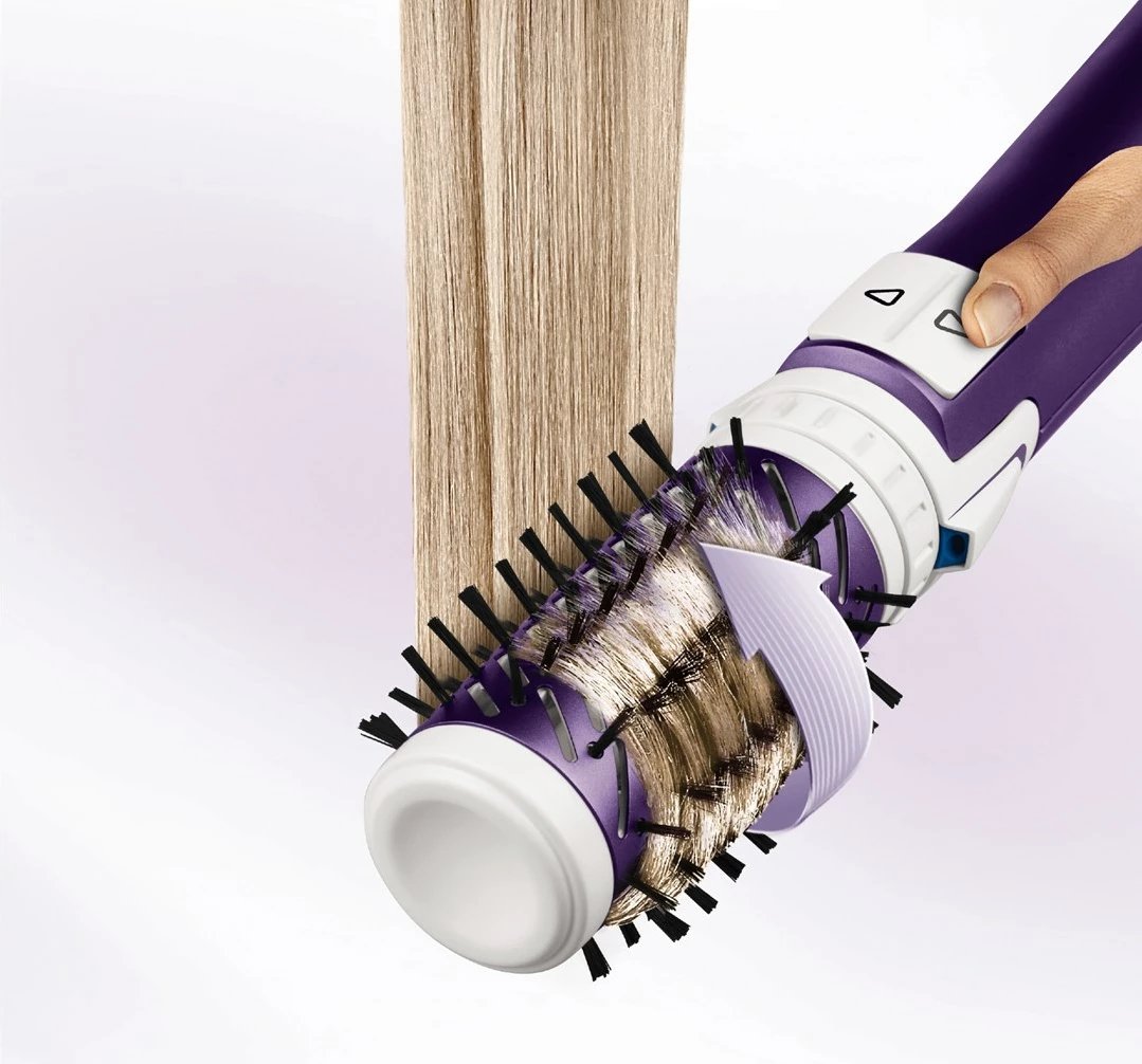 Brushë stiluese për flokë Rowenta CF9530 Brush Activ' Volume & Shine, 1000W, e bardhë/e vjollcë